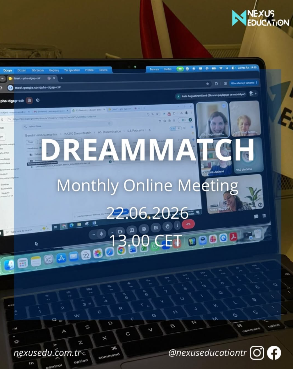 DreamMatch projemizin aylık çevrimiçi aylık toplantısını gerçekleştirdik!